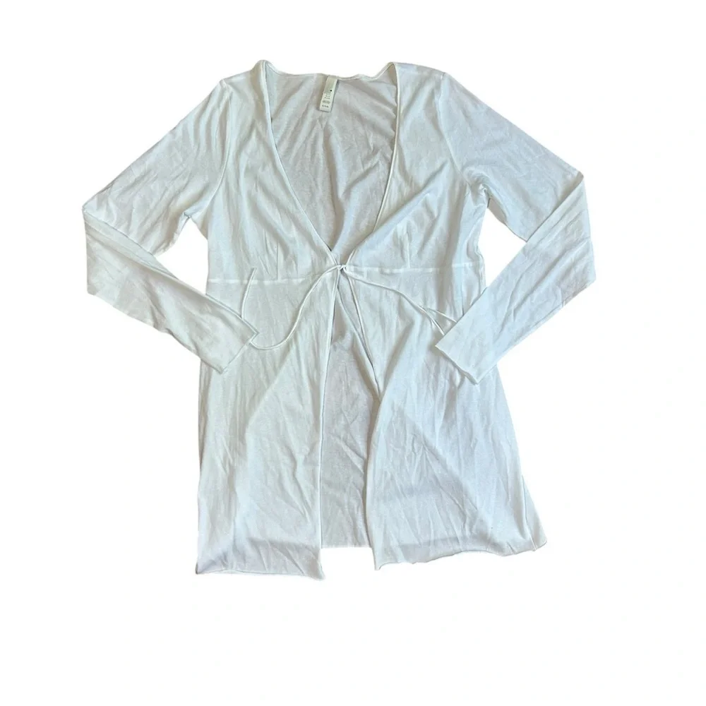Skims‎ Cotton Cover-Up Tie Front Top White Size XL